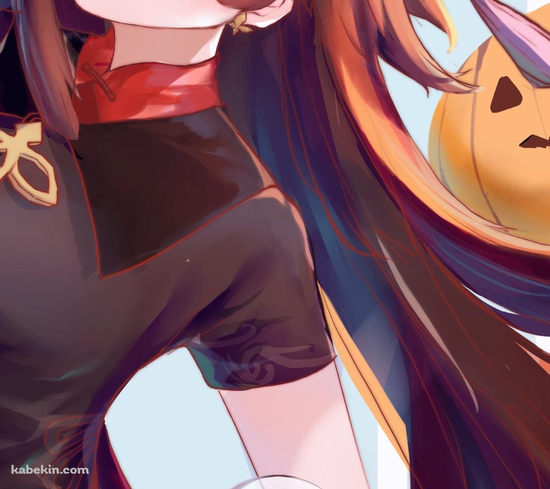 お化けとパンプキンと胡桃 / 可愛い / 原神のAndroidの壁紙(1080px x 960px) スマホ用