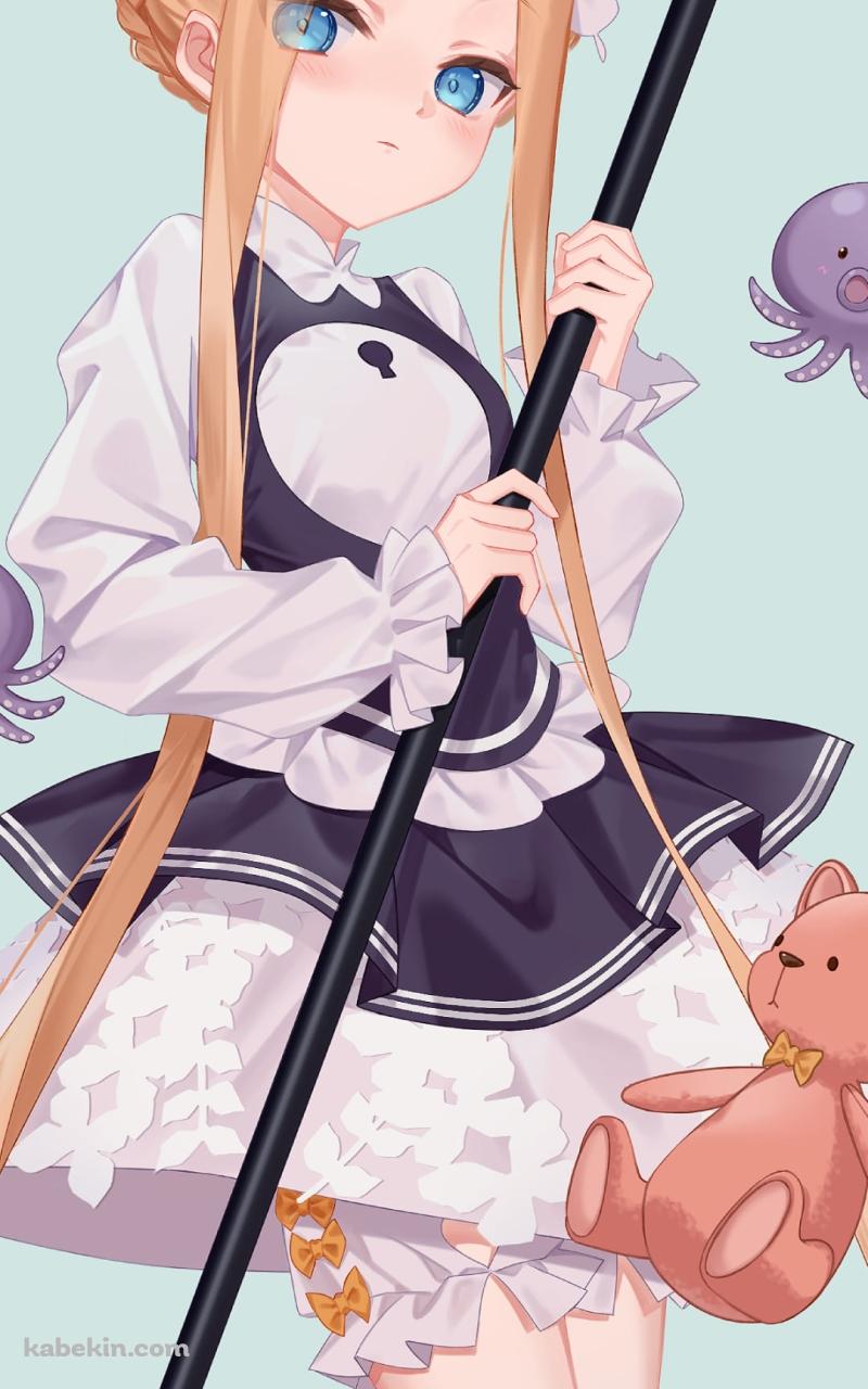 クマのぬいぐるみとアビゲイル・ウィリアムズ / fate/grand orderのAndroidの壁紙(800px x 1280px) スマホ用