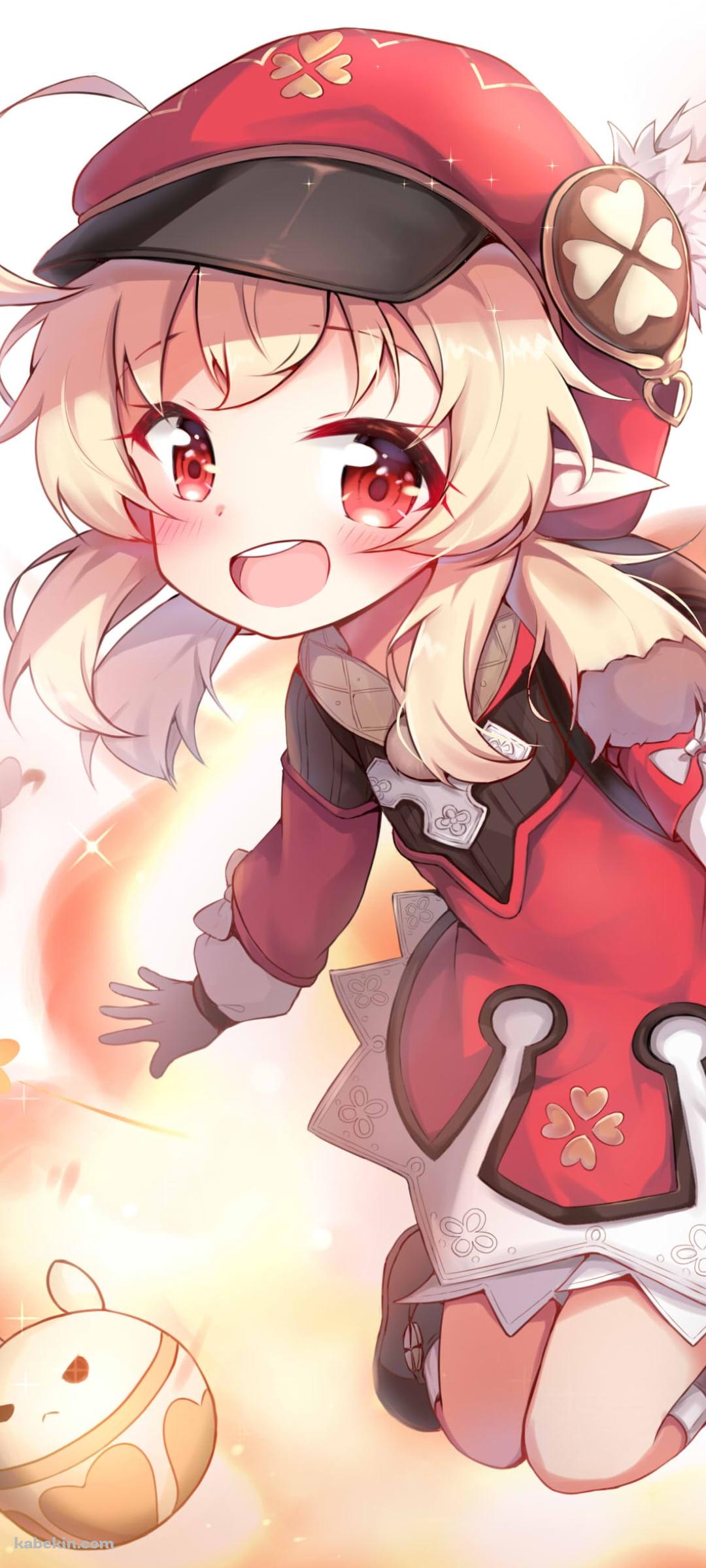 ジャンプするクレーとドドコ / 原神のAndroidの壁紙(1080px x 2400px) スマホ用