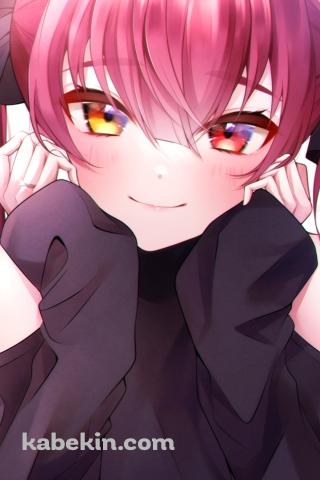 肘をつき頬を赤らめる宝鐘マリン / ホロライブ / バーチャルYouTuber / VtuberのAndroidの壁紙(320px x 480px) スマホ用