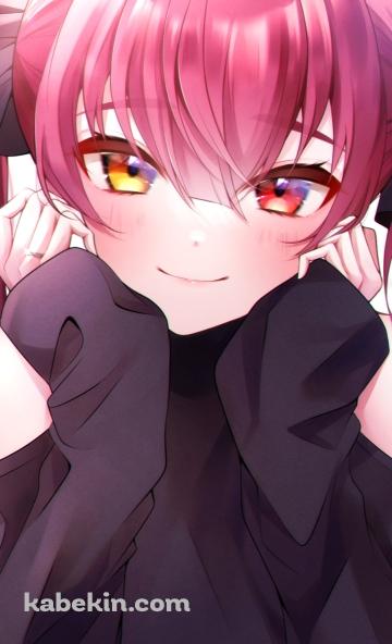 肘をつき頬を赤らめる宝鐘マリン / ホロライブ / バーチャルYouTuber / VtuberのAndroidの壁紙(360px x 592px) スマホ用