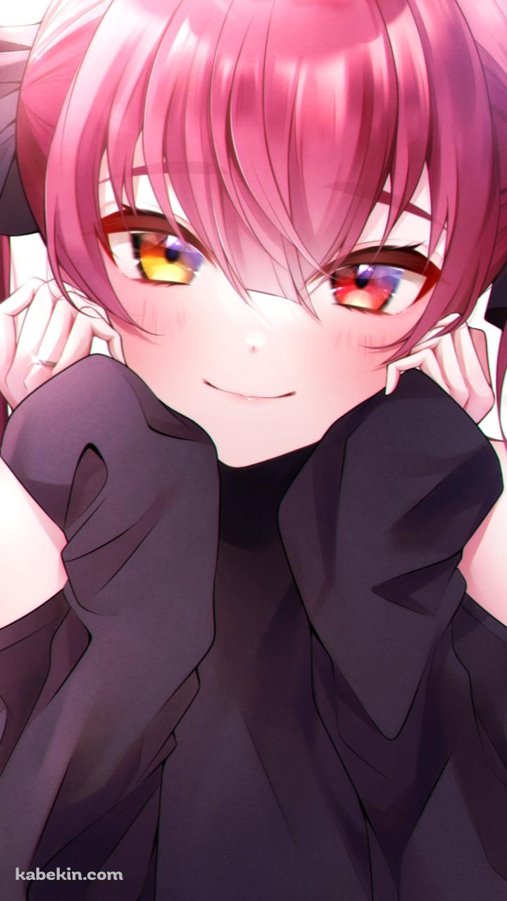 肘をつき頬を赤らめる宝鐘マリン / ホロライブ / バーチャルYouTuber / VtuberのAndroidの壁紙(720px x 1280px) スマホ用