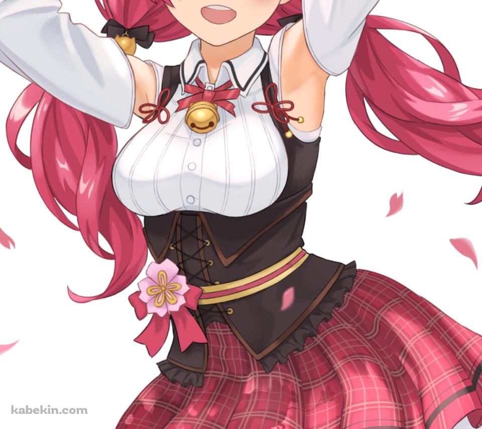 ジャンプした笑顔のさくらみこ / ホロライブ / バーチャルYouTuber / VtuberのAndroidの壁紙(960px x 854px) スマホ用
