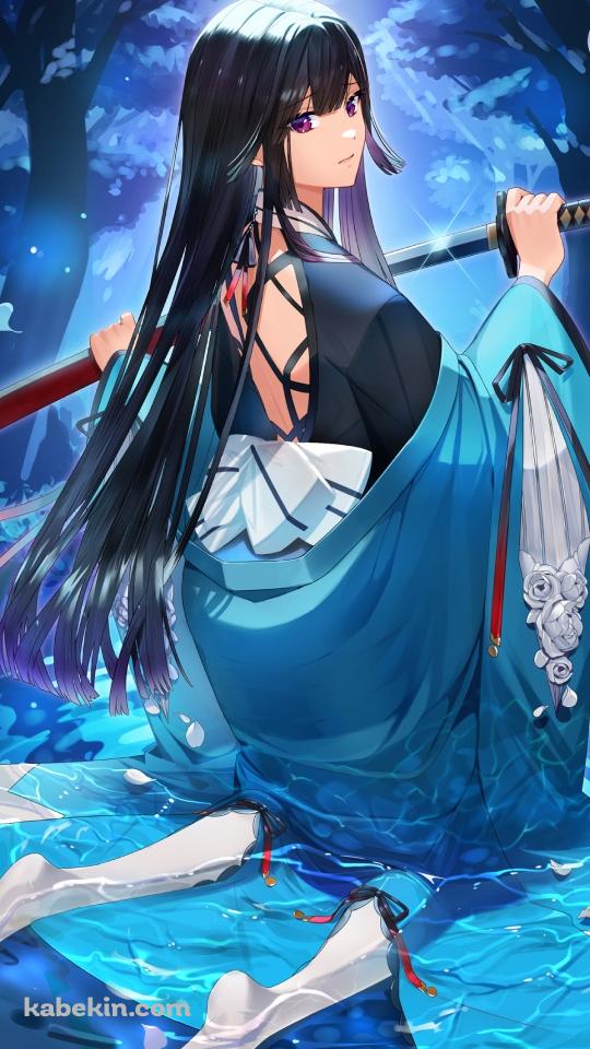 抜刀する土方歳三 / 天空のアムネジアのAndroidの壁紙(540px x 960px) スマホ用