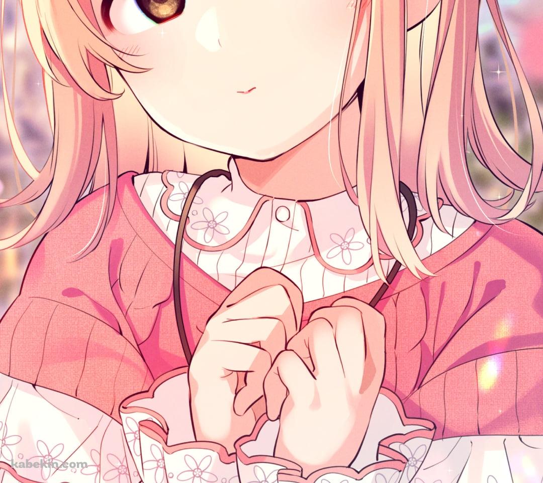 ピンクと白の衣装を着る可愛い櫻木真乃 (さくらぎ まの) / アイドルマスターシャイニーカラーズのAndroidの壁紙(1080px x 960px) スマホ用