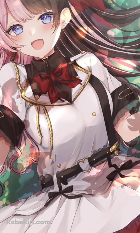 草原で仰向けに寝転び笑顔の橘ひなの / ぶいすぽっ! / バーチャルYouTuber / VtuberのAndroidの壁紙(480px x 800px) スマホ用