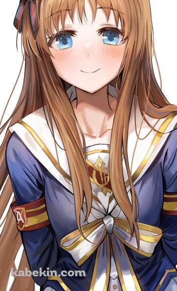 後ろで両手を組み笑顔のグラスワンダー / ウマ娘プリティーダービーのAndroidの壁紙(360px x 592px) スマホ用
