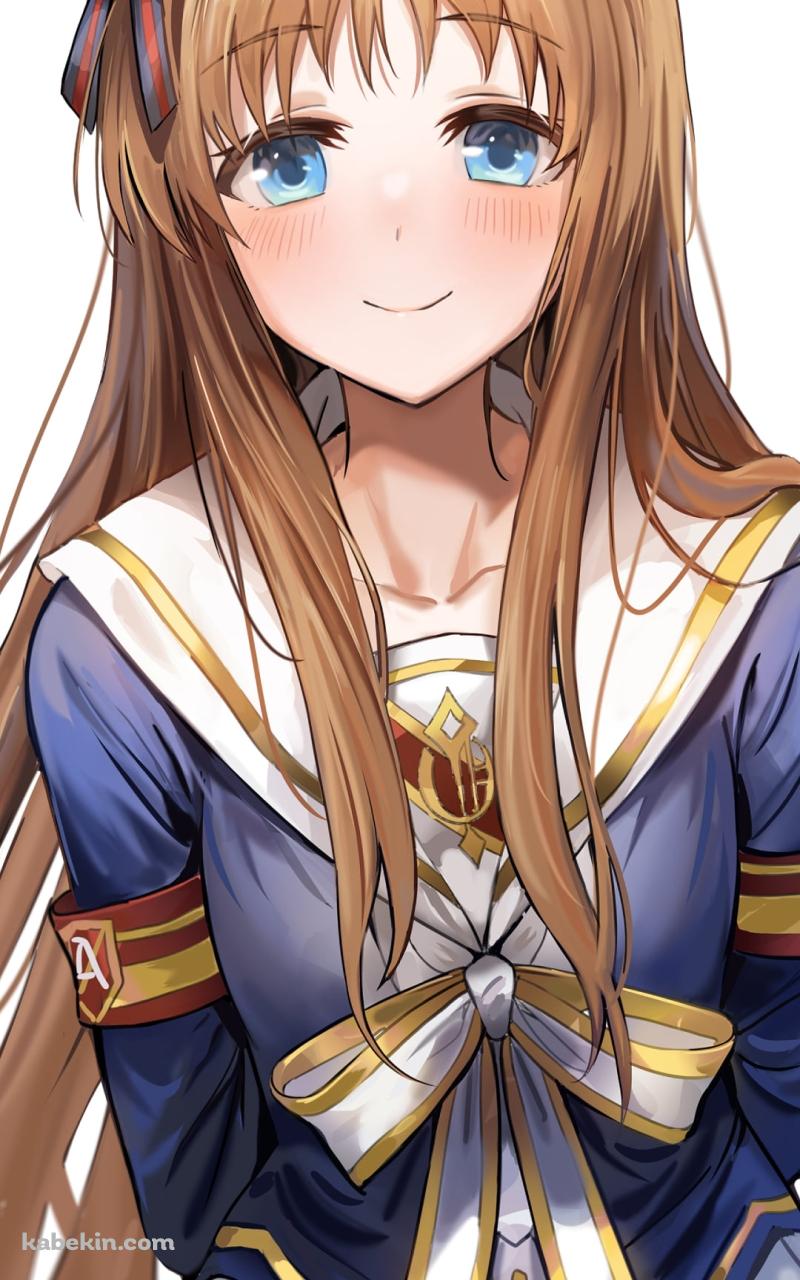後ろで両手を組み笑顔のグラスワンダー / ウマ娘プリティーダービーのAndroidの壁紙(800px x 1280px) スマホ用