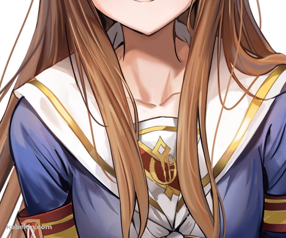 後ろで両手を組み笑顔のグラスワンダー / ウマ娘プリティーダービーのAndroidの壁紙(960px x 800px) スマホ用