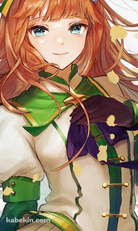 舞い散る銀杏の葉と微笑むサイレンススズカ / ウマ娘プリティーダービーのAndroidの壁紙(480px x 800px) スマホ用