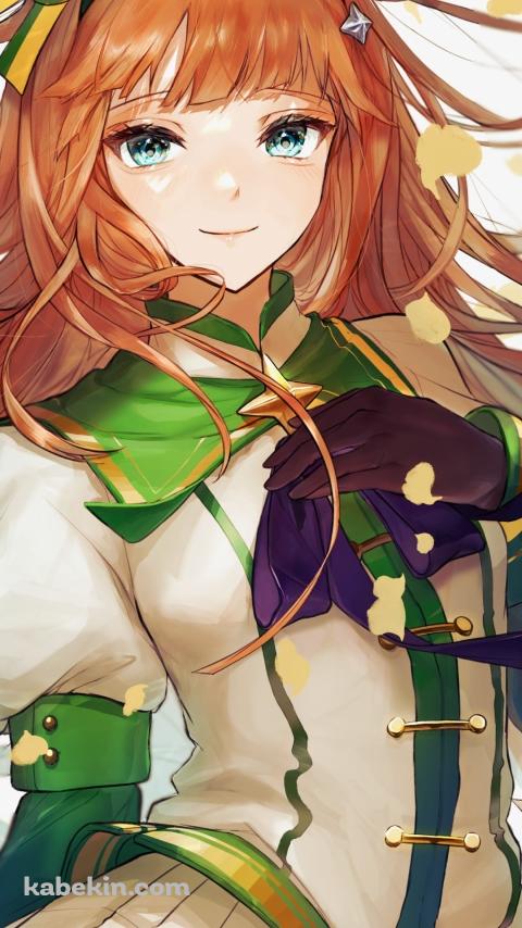 舞い散る銀杏の葉と微笑むサイレンススズカ / ウマ娘プリティーダービーのAndroidの壁紙(480px x 854px) スマホ用