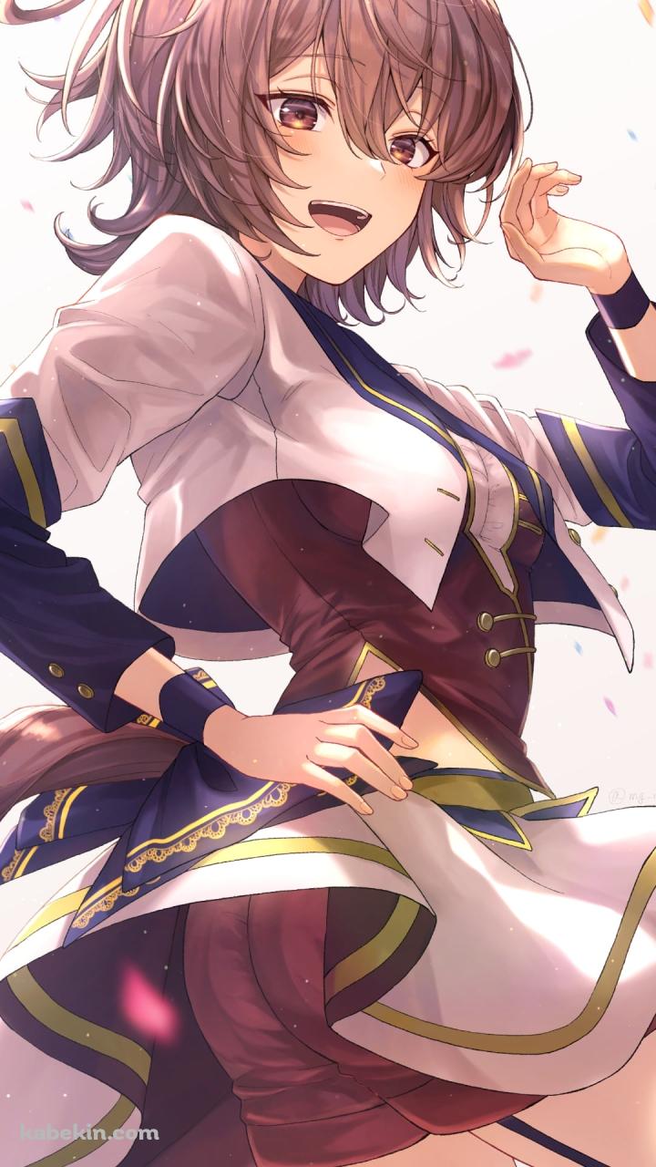 紙吹雪舞う中で手を振るアグネスタキオン / ウマ娘プリティーダービーのAndroidの壁紙(720px x 1280px) スマホ用