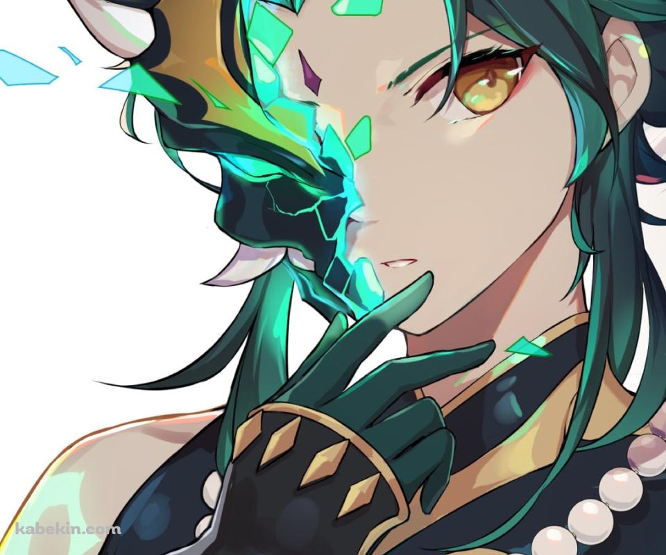 半分が仮面になってるかっこいい魈（しょう） / 原神のAndroidの壁紙(960px x 800px) スマホ用