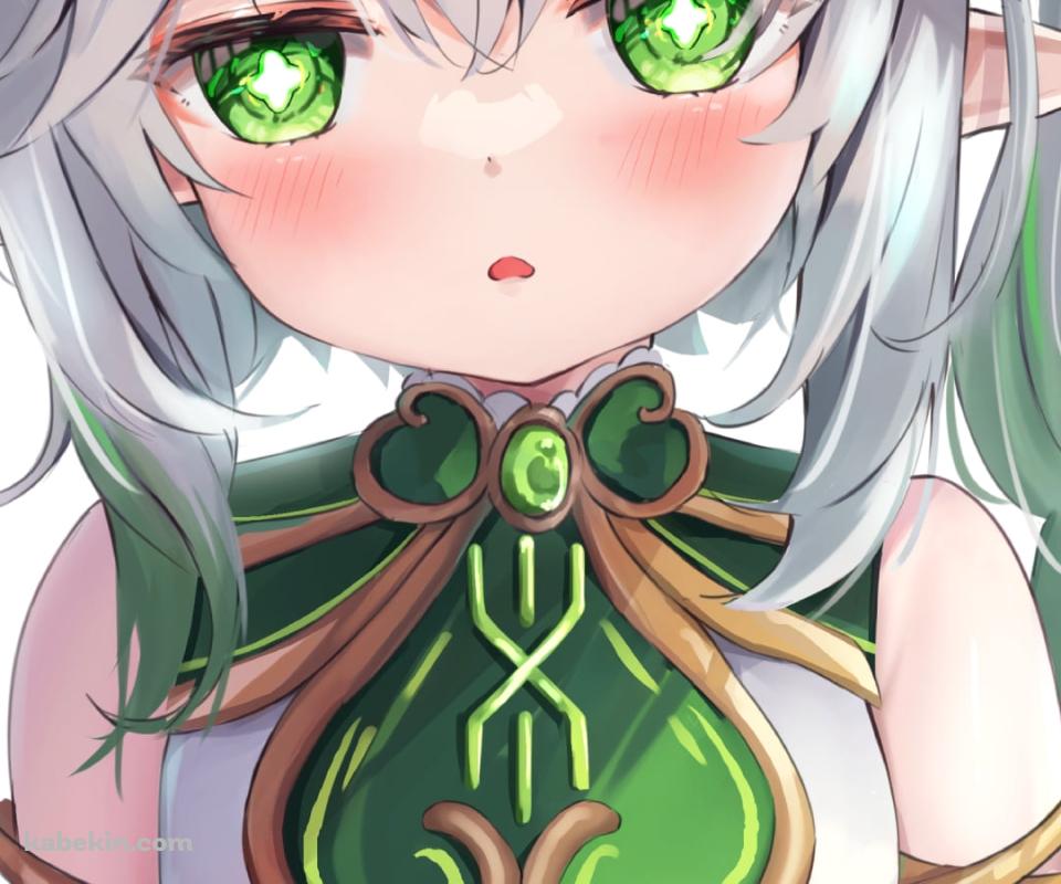 両手を握りながらこちらを見つめるプニプニのナヒーダ / 原神のAndroidの壁紙(960px x 800px) スマホ用