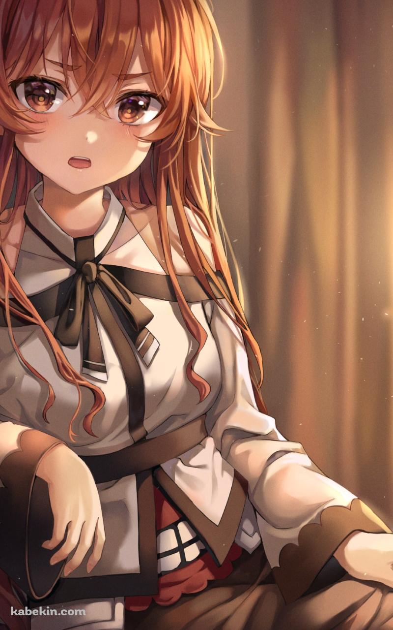椅子に座ってこちらを見るエリス・ボレアス・グレイラット / ランプ / 無職転生のAndroidの壁紙(800px x 1280px) スマホ用