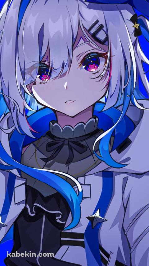 ピンクの瞳のかっこいい天音かなた / ホロライブ / バーチャルYouTuber / VtuberのAndroidの壁紙(480px x 854px) スマホ用