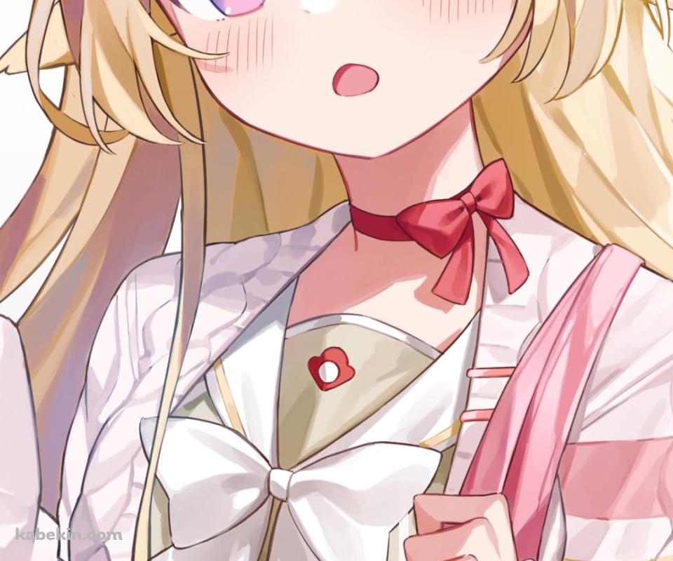 大きなリボンがついている私服姿の可愛い角巻わため（つのまき わため） / ホロライブ / バーチャルYouTuber / VtuberのAndroidの壁紙(960px x 800px) スマホ用