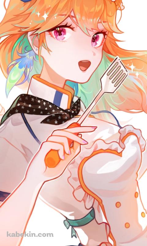 料理をする小鳥遊キアラ（たかなしきあら） / ホロライブ / バーチャルYouTuber / VtuberのAndroidの壁紙(480px x 800px) スマホ用
