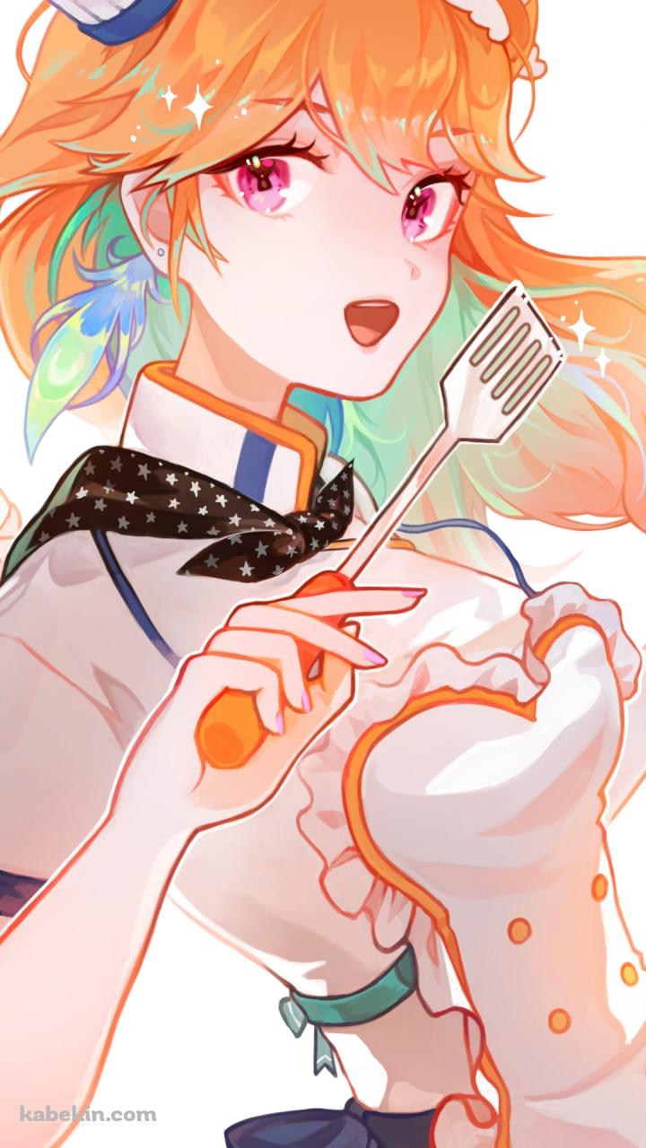 料理をする小鳥遊キアラ（たかなしきあら） / ホロライブ / バーチャルYouTuber / VtuberのAndroidの壁紙(720px x 1280px) スマホ用