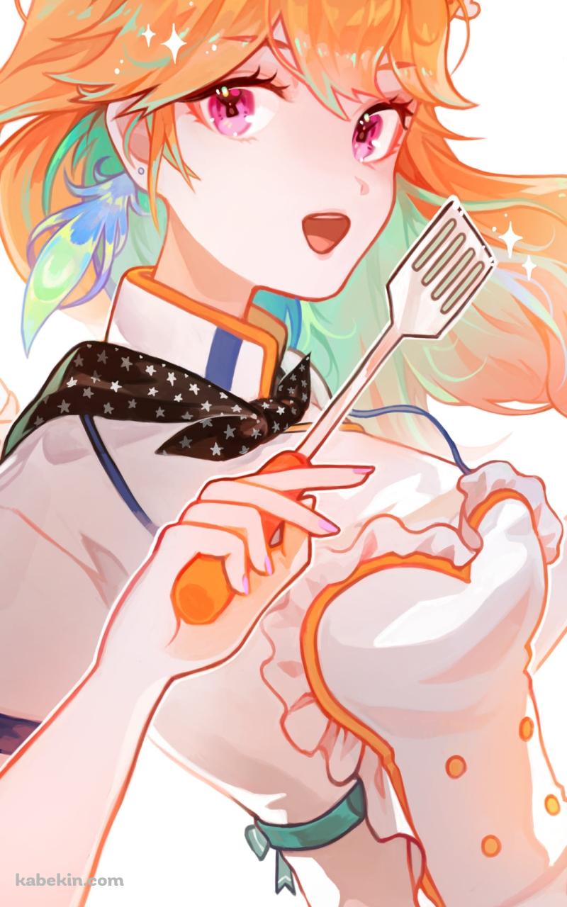 料理をする小鳥遊キアラ（たかなしきあら） / ホロライブ / バーチャルYouTuber / VtuberのAndroidの壁紙(800px x 1280px) スマホ用