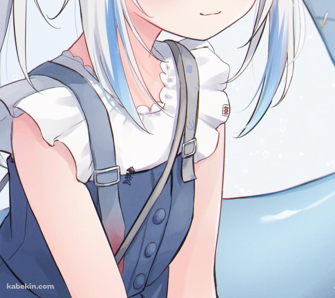 ちょこんと座る可愛いがうる・ぐら / ホロライブ / バーチャルYouTuber / VtuberのAndroidの壁紙(1080px x 960px) スマホ用