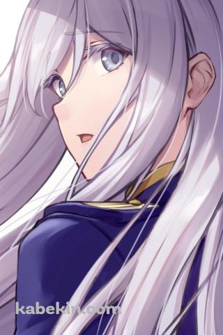 こちらに振り向くヴラディレーナ・ミリーゼ / 青い服 / 86―エイティシックスのAndroidの壁紙(320px x 480px) スマホ用