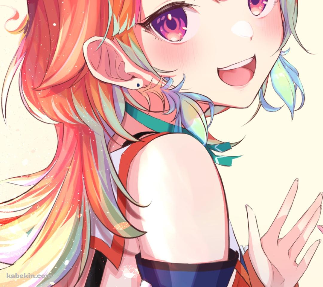 両手を広げて笑う小鳥遊キアラ / ホロライブ / バーチャルYouTuber / VtuberのAndroidの壁紙(1080px x 960px) スマホ用