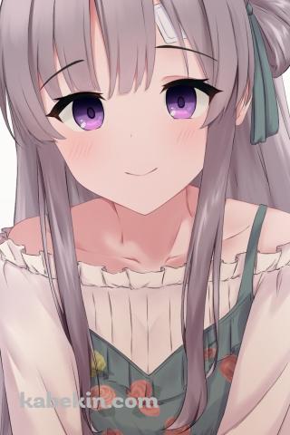 微笑む幽谷霧子（ゆうこく きりこ） / アイドルマスターシャイニーカラーズのAndroidの壁紙(320px x 480px) スマホ用