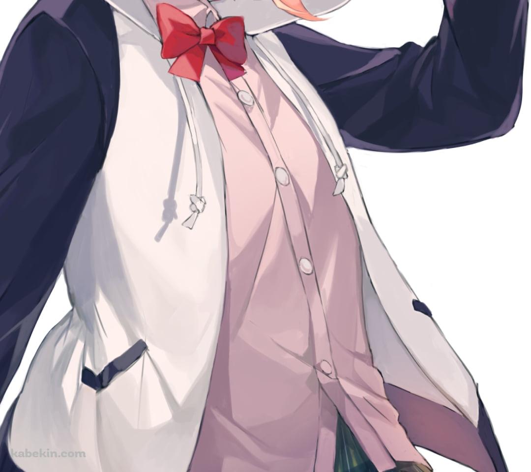 左手でピースをする笑顔の笹木咲 / にじさんじ / バーチャルYouTuber / VtuberのAndroidの壁紙(1080px x 960px) スマホ用