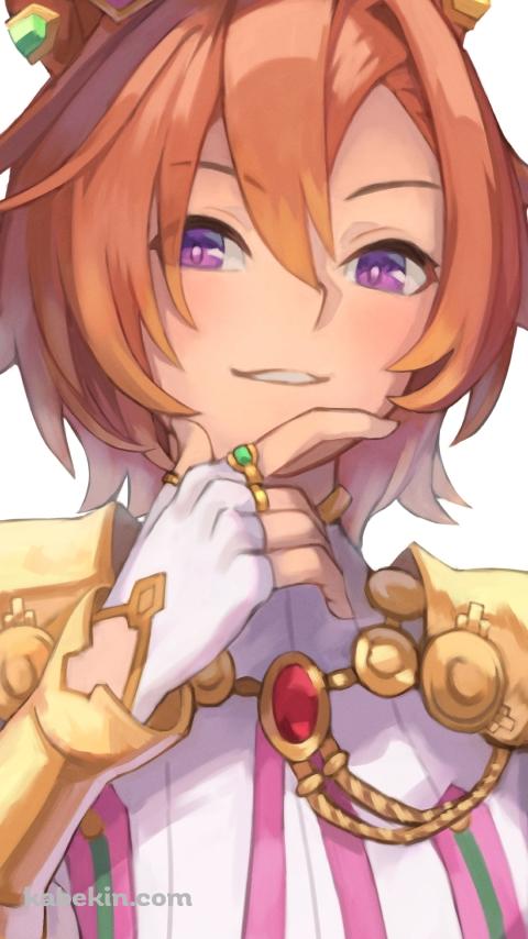 顎に手をあてて笑うテイエムオペラオー / ウマ娘プリティーダービーのAndroidの壁紙(480px x 854px) スマホ用