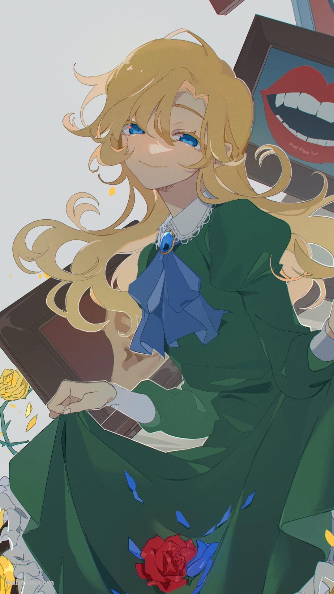 微笑むメアリー / IbのAndroidの壁紙(1080px x 1920px) スマホ用