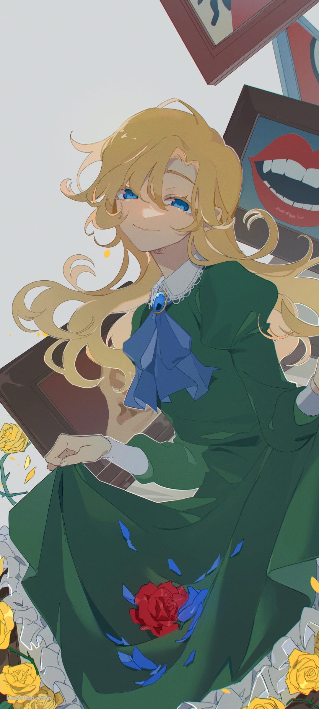 微笑むメアリー / IbのAndroidの壁紙(1080px x 2400px) スマホ用