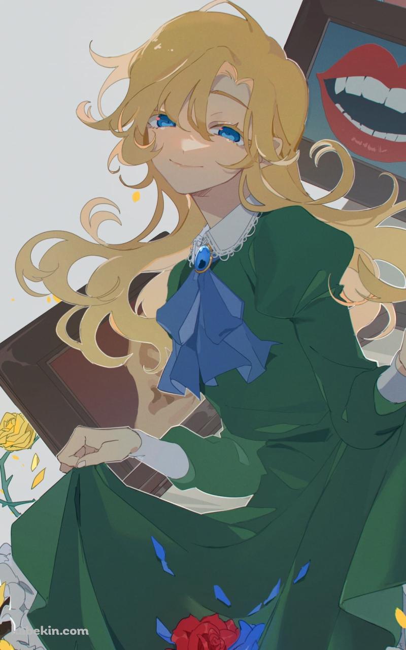 微笑むメアリー / IbのAndroidの壁紙(800px x 1280px) スマホ用