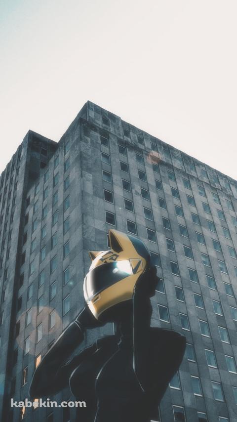 ビルの前で佇むセルティ・ストゥルルソン / デュラララ!!のAndroidの壁紙(480px x 854px) スマホ用