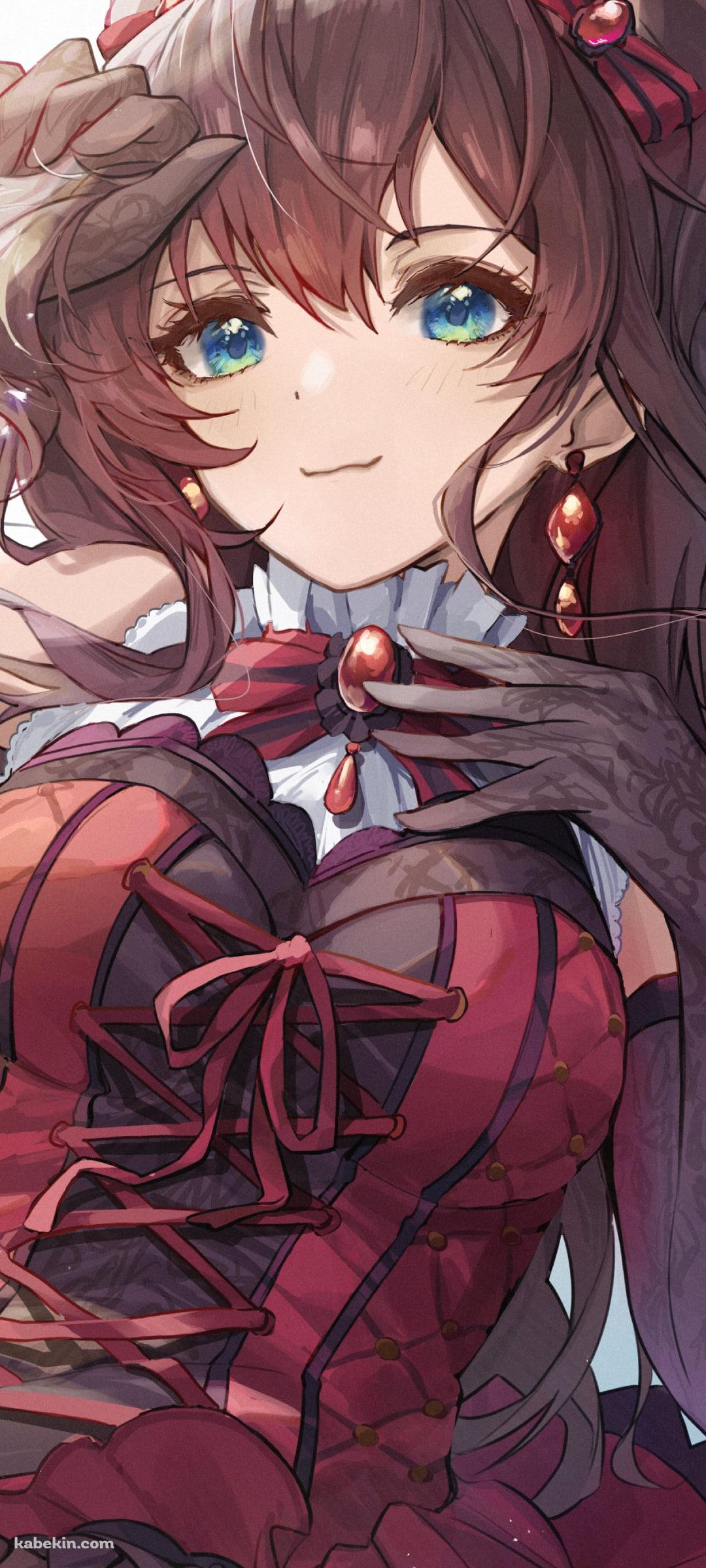 赤いドレスを着たプニプニの可愛い一ノ瀬志希（いちのせしき） / アイドルマスターシンデレラガールズのAndroidの壁紙(1080px x 2400px) スマホ用