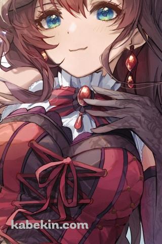 赤いドレスを着たプニプニの可愛い一ノ瀬志希（いちのせしき） / アイドルマスターシンデレラガールズのAndroidの壁紙(320px x 480px) スマホ用