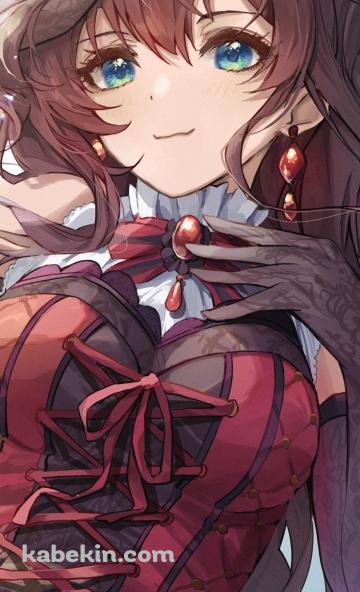 赤いドレスを着たプニプニの可愛い一ノ瀬志希（いちのせしき） / アイドルマスターシンデレラガールズのAndroidの壁紙(360px x 592px) スマホ用