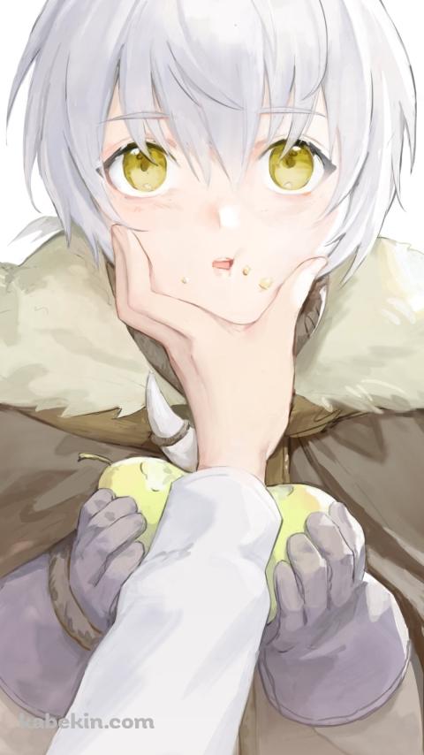 顔をムギュッとされるフシ / 不滅のあなたへのAndroidの壁紙(480px x 854px) スマホ用