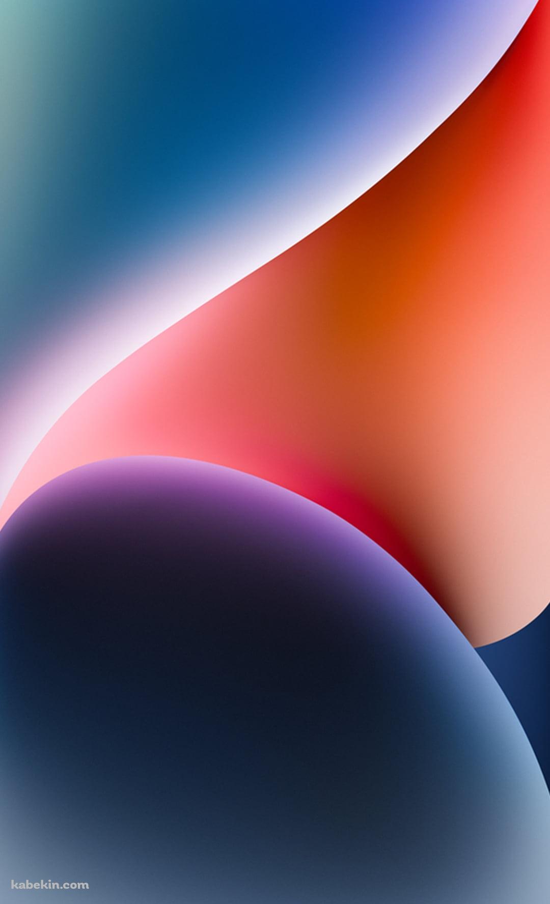 青・赤の柔らかなアブストラクトのAndroidの壁紙(1080px x 1776px) スマホ用