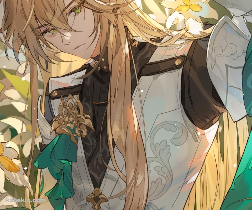 白い花に囲まれる羅刹 / 罗刹 / イケメン / 崩壊スターレイルのAndroidの壁紙(960px x 800px) スマホ用