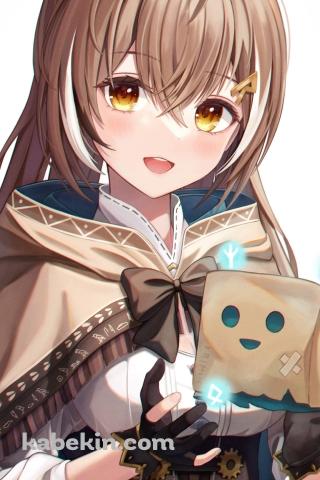 笑顔の友達と七詩ムメイ / 議会組 / ホロライブ / バーチャルYouTuber / VtuberのAndroidの壁紙(320px x 480px) スマホ用