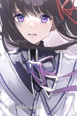 涙する暁美ほむら / 魔法少女まどか☆マギカのAndroidの壁紙(320px x 480px) スマホ用