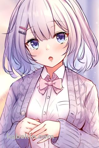 カーデガンを羽織ったヌン・ボラ / にじさんじ / バーチャルYouTuber / VtuberのAndroidの壁紙(320px x 480px) スマホ用