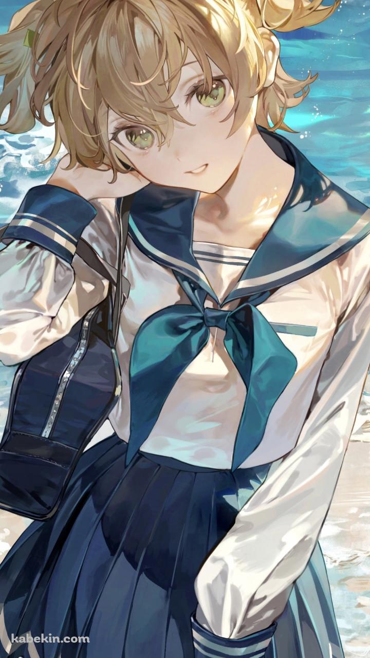 セーラー服を着た可愛い大場なな / 海辺 / 少女☆歌劇 レヴュースタァライトのAndroidの壁紙(720px x 1280px) スマホ用
