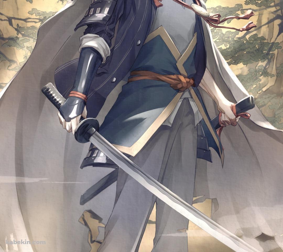 山と満月と山姥切国広（やまんばぎりくにひろ） / 刀剣乱舞のAndroidの壁紙(1080px x 960px) スマホ用