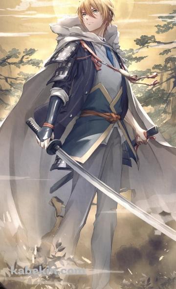 山と満月と山姥切国広（やまんばぎりくにひろ） / 刀剣乱舞のAndroidの壁紙(360px x 592px) スマホ用