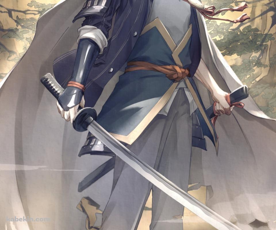 山と満月と山姥切国広（やまんばぎりくにひろ） / 刀剣乱舞のAndroidの壁紙(960px x 800px) スマホ用