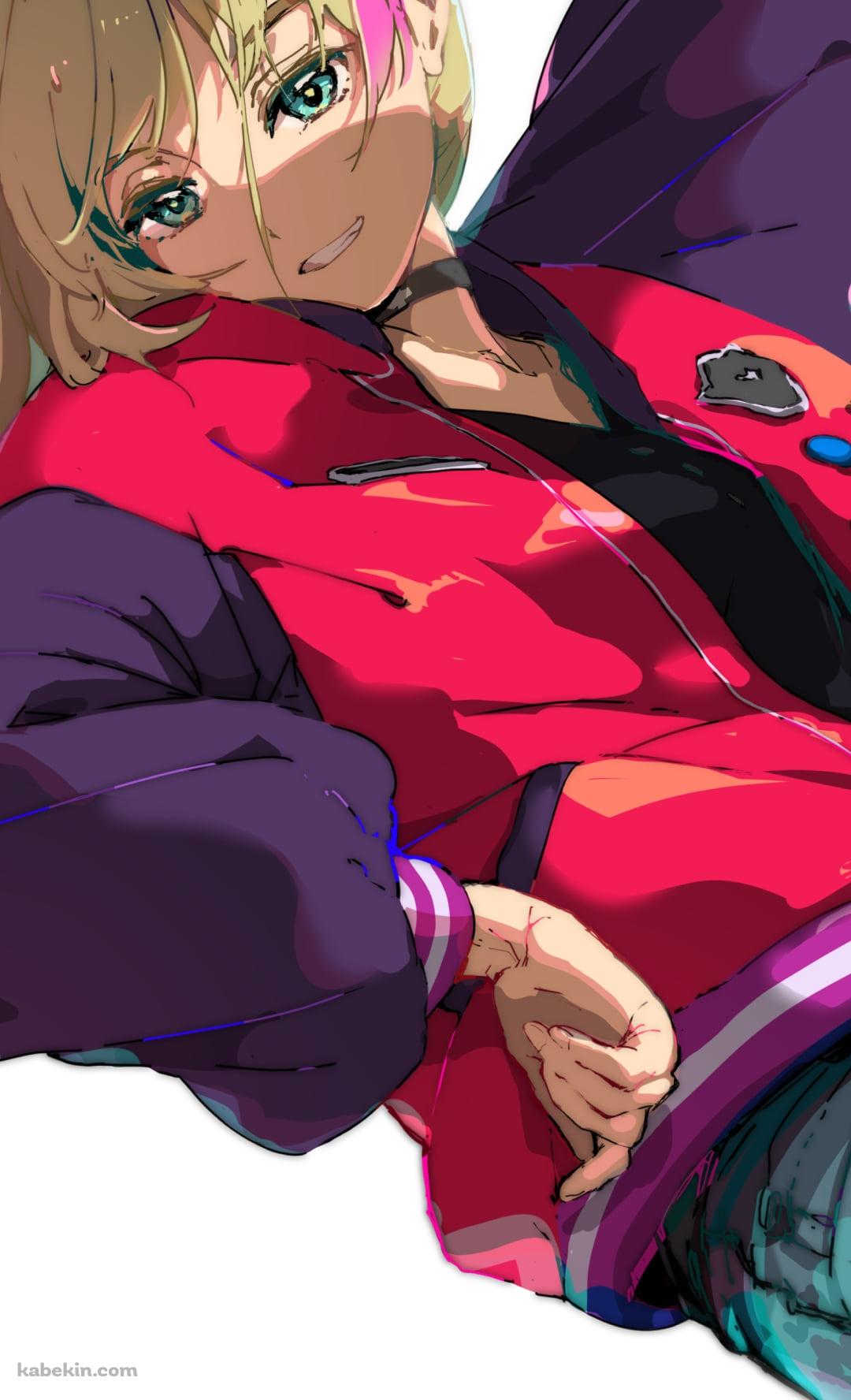 黒と紫のジャンパーを着る可愛い川井リカ / ワンダーエッグ・プライオリティのAndroidの壁紙(1080px x 1776px) スマホ用