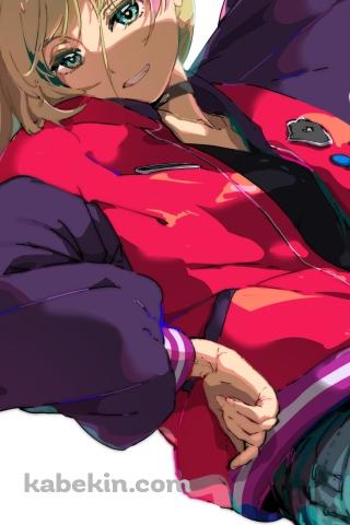 黒と紫のジャンパーを着る可愛い川井リカ / ワンダーエッグ・プライオリティのAndroidの壁紙(320px x 480px) スマホ用