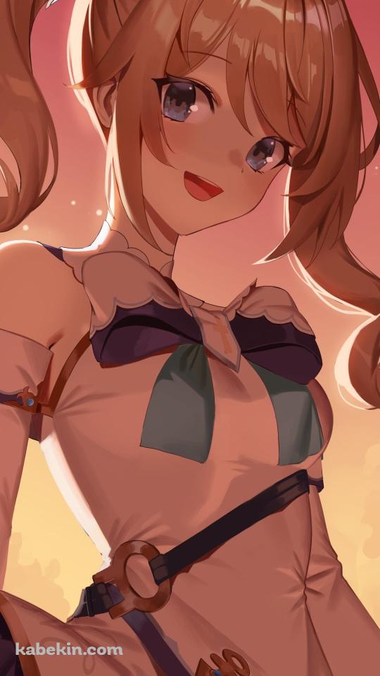 夕焼け時、こちらに微笑む可愛いバーバラ / 原神のAndroidの壁紙(540px x 960px) スマホ用